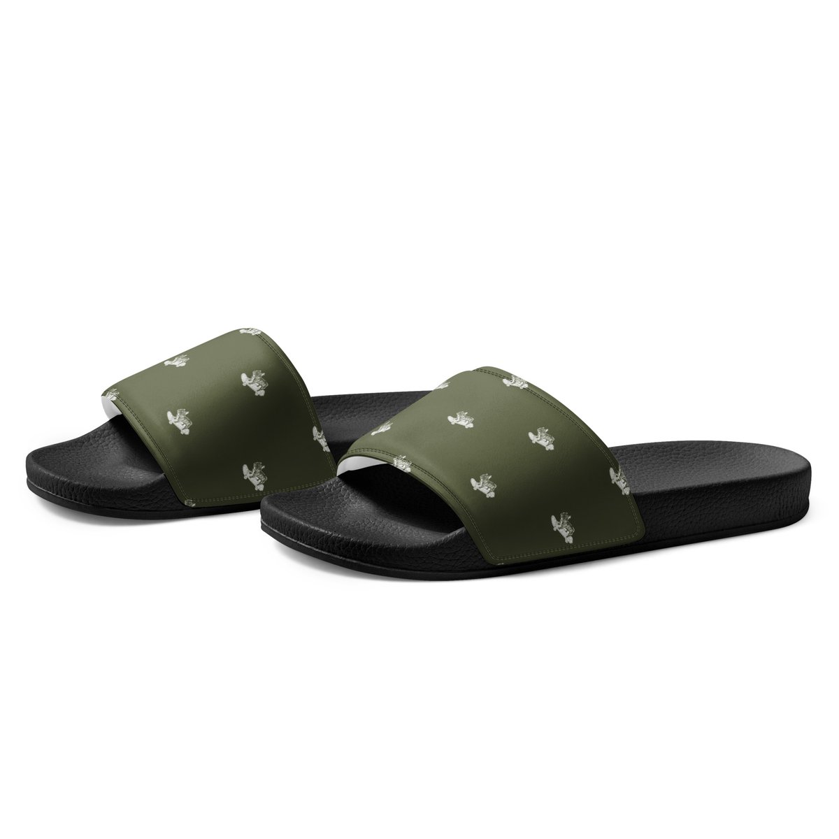 Image of Boss Mens Slides Olive