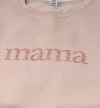 Image 3 of Floral Mama Embroidered Crew Neck Sweatshirt