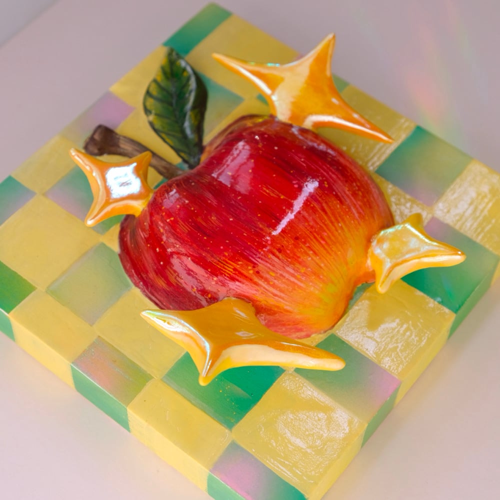 Image of 🍎 APPLE ✧ Original 3D Mixed Media Painting