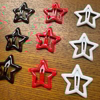 Image 4 of 3x pairs white gothy star hair clips 🤍🌟🤍🌟
