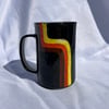 Retro Black Rainbow Ceramic Mug