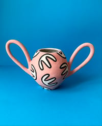 Image 2 of Wonky pink vessel with handles 