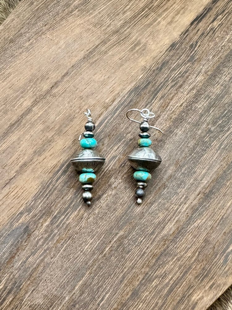 Image of Mercury Dime & Kingman earrings