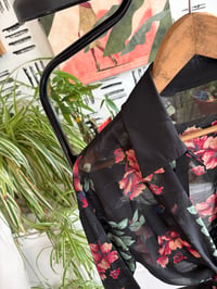 Image 2 of SHEIN sheer flower top