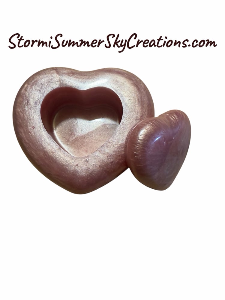 Image of Cherry pink Heart trinket box