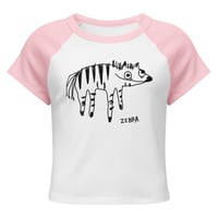 Image 1 of Women’s micro rib raglan baby zebra 