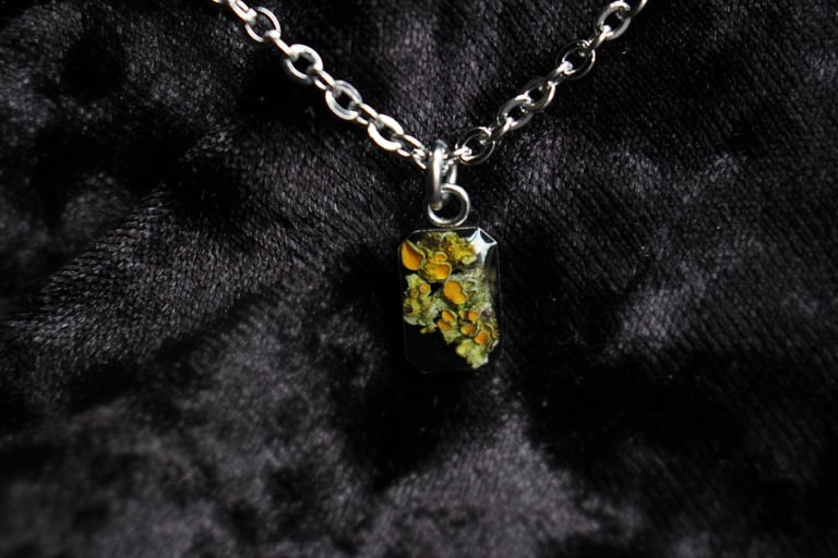 dead good tiny lichen pendant