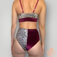 Image 5 of Leopard Velvet Set - available in Black & Wine