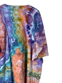 Image 4 of 3XL Adult 100% Combed Cotton T-Shirt in Earthy Rainbow Geode Ice Dye 