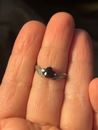 Black heart ring S925