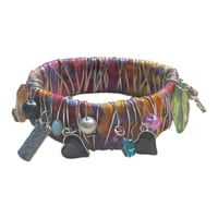 Image 1 of Wide Jeweled Bangle Multi/Purple
