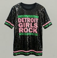 "Pretty Girl" Classic Sequin Shirt Dress (Green/Pink)