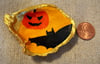 Halloween Oyster Shell Little Bat N Pumpkin