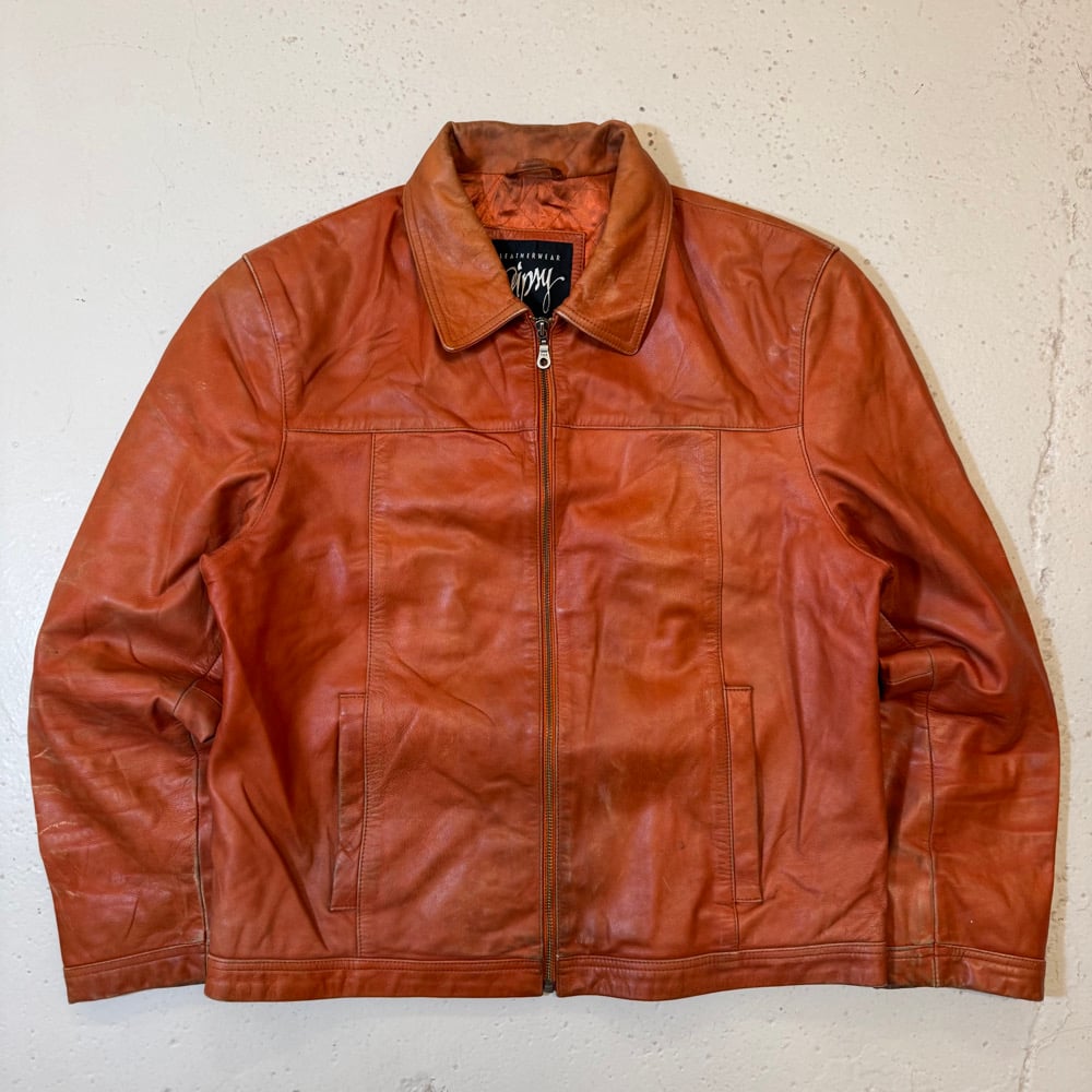 Image of 1990s Cropped Leather Jacket, Size Medium - Large