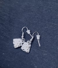 Image 2 of Necklace/Earring Set - silver, hammered, crescent
