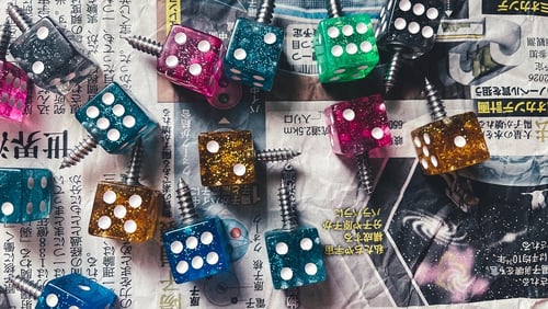 Image of Dice License Plate Screws - Glitter