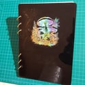 Black iridescent Mushroom Resin Notebook (large)