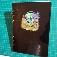 Image 2 of Black iridescent Mushroom Resin Notebook 