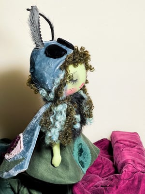 Image of MOTH INSPIRED SMALL ART DOLL