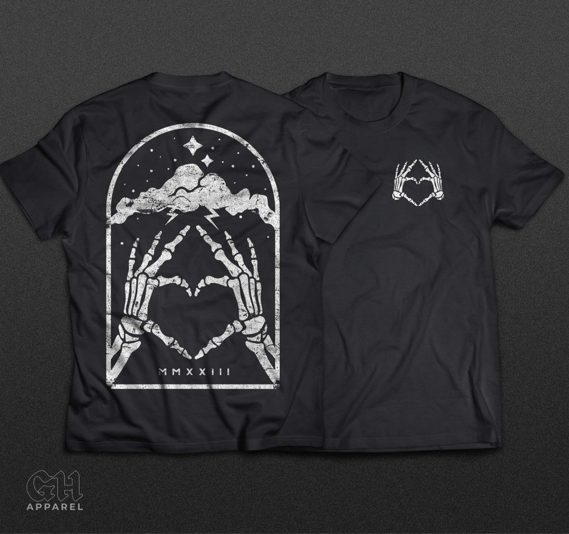 Image of GH Apparel // 𝕊𝕜𝕦𝕝𝕝 𝕙𝕒𝕟𝕕𝕤 T-shirt