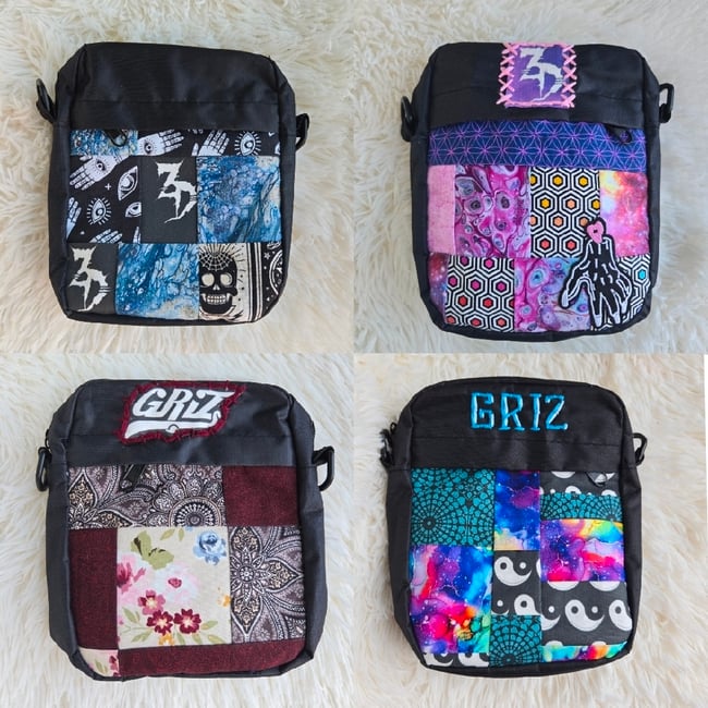 Zeds Dead and Griz Patchwork Crossbody Bags