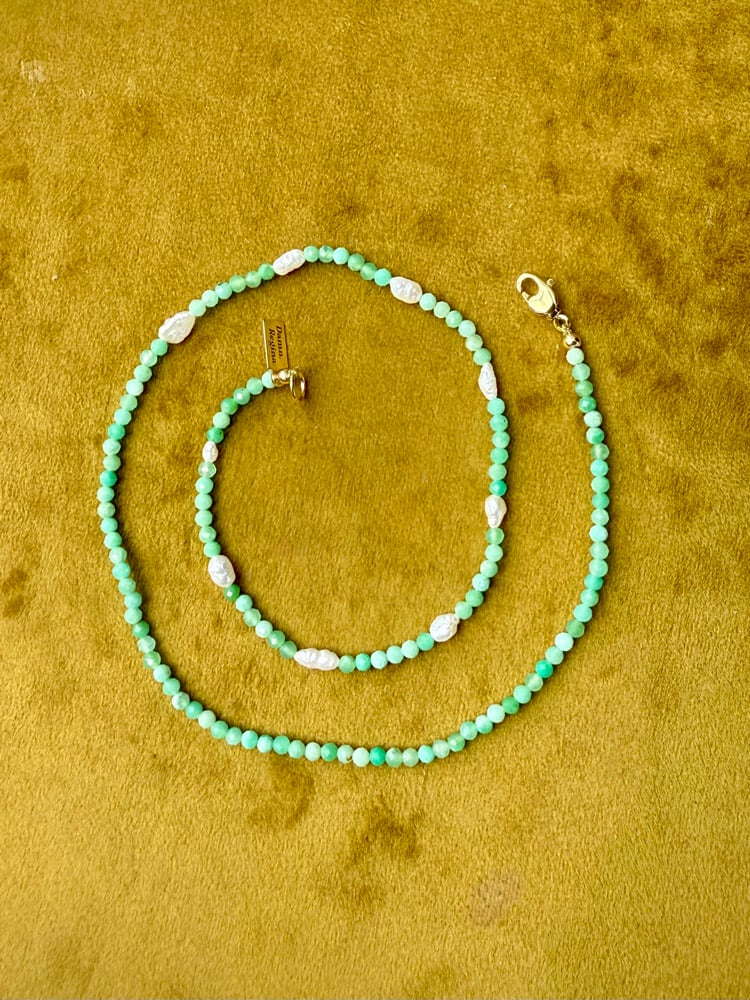 Image of Mini chrysoprase necklace 