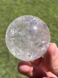 Image 12 of Clear Quartz Sphere With Rainbows #2923