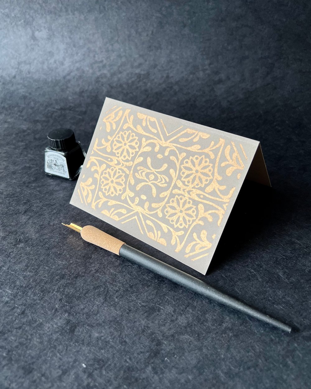 Greeting Card folded, light brown 2