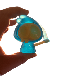 Image 1 of Ghost clear blue white choc bunny reap