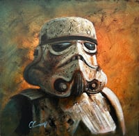 Image 2 of ‘BATTLEWORN STORMTROOPER’ Oil Painting 