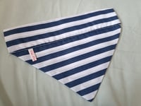 Image 2 of Navy Stripe Dog Bandana