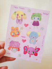 Image 2 of Happy friends sticker sheet 