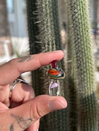 Image 2 of “rainbow roads” opal mushroom pendant