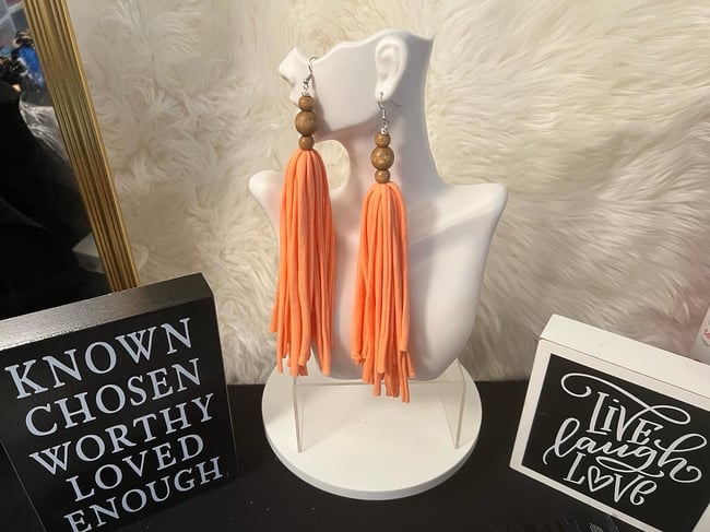 T-Shirt Tassel Earrings 
