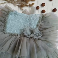 Image 2 of Sitter Baby photoshoot dress | Elowen | age 12 months | sage