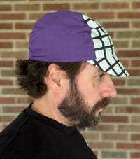 Image 4 of ZLW Black & White Grid/Purple Cap