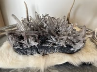 Image 19 of Laser Quartz Cluster In A Bed Of Hematite #1808