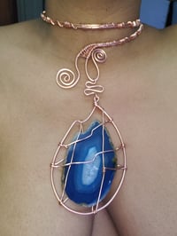 Blue Agate Fancy Choker