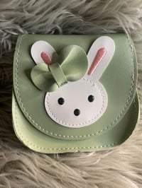 Image 1 of Green Little Girls Rabbit Purse