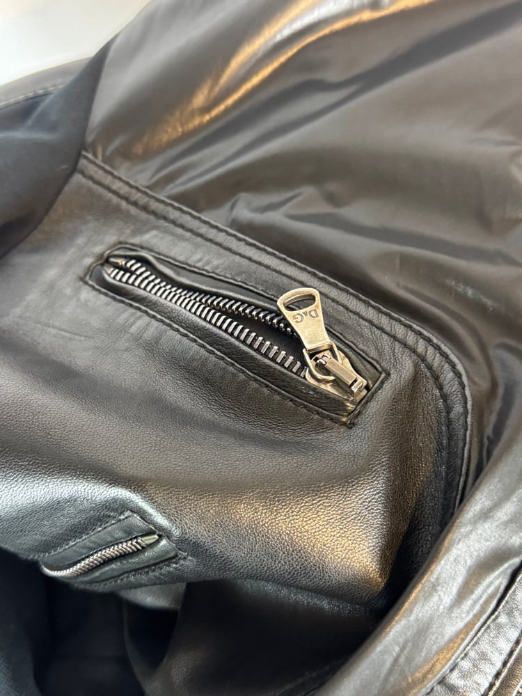 Image of Dolce & Gabbana 2003 Moto Leather Jacket