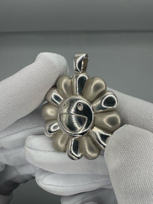 Image of Custom Sterling Silver Takashi Murakami Flower Pendant