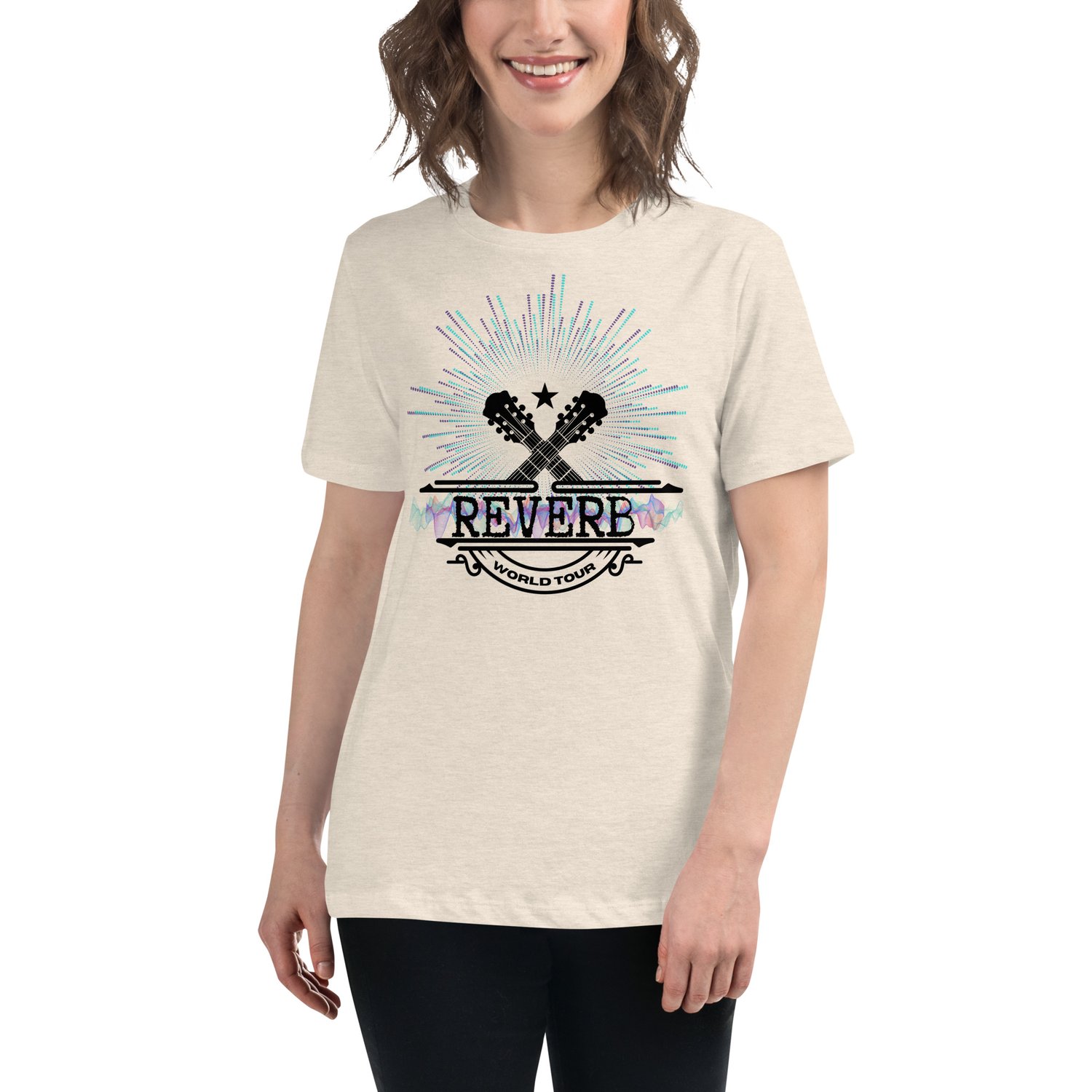 Image of Women's Relaxed T-Shirt Reverb tour tshirt 