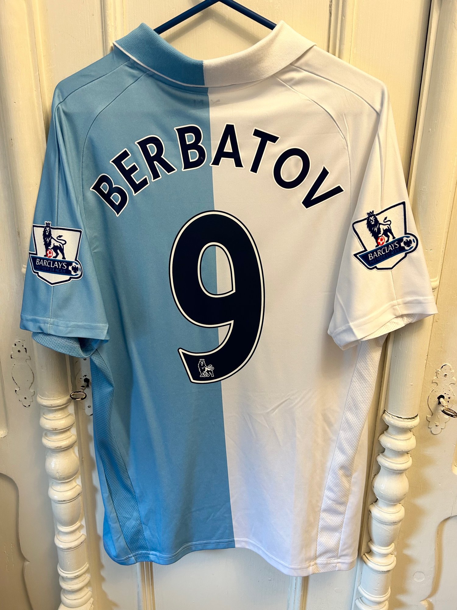 Image of Tottenham Hotspur “BERBATOV 9” 125th Anniversary Shirt 2007/08 + PL patches (M)