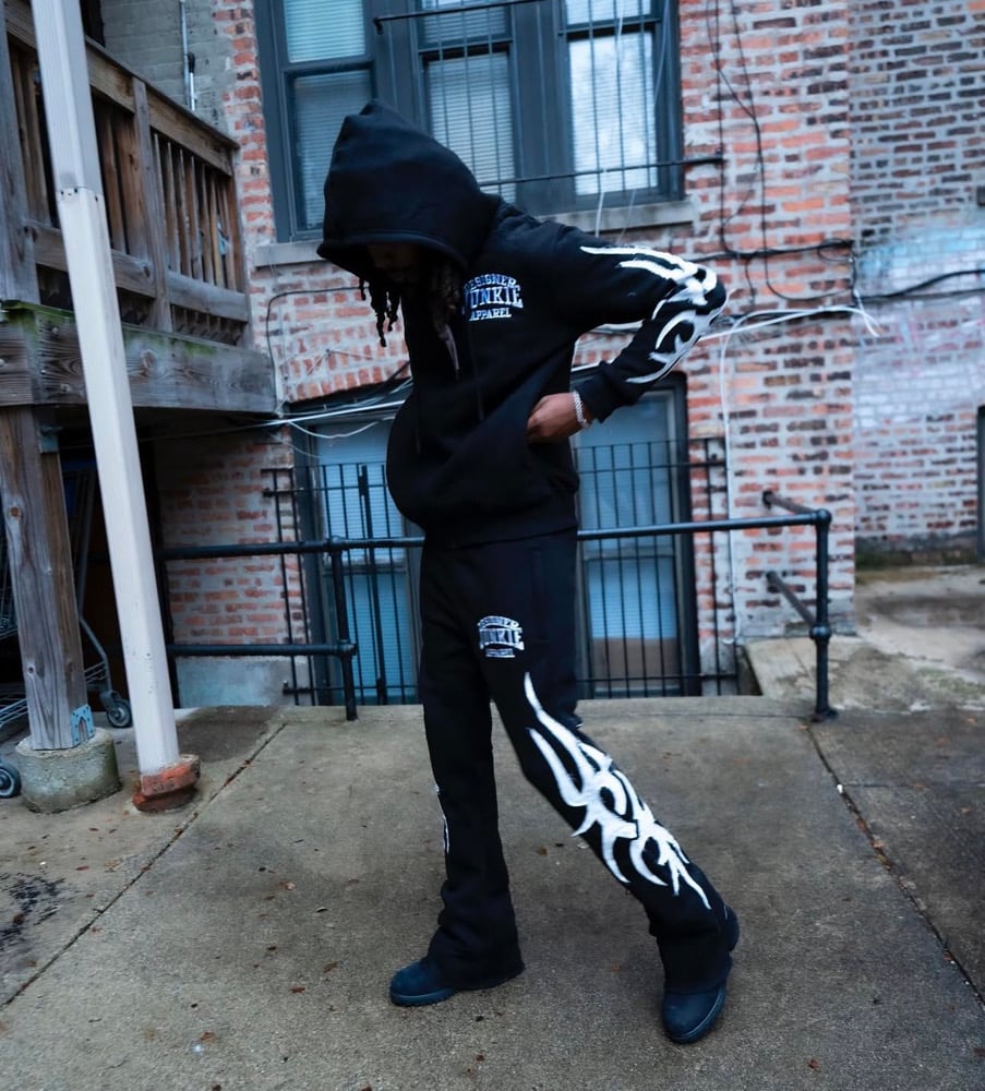 Image of DJA Distressed Sweatsuit ( Black )