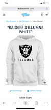 White unisex raiders 