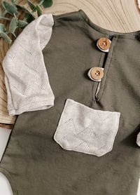 Image 3 of Bodysuit for boys | Rob | 9-12 months | khaki | sitter