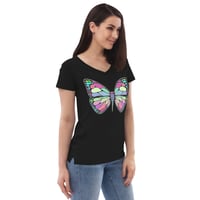 Image 4 of Women’s recycled v-neck t-shirt