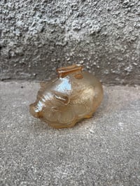 Image 1 of 1950s Anchor Hocking Glass Piggy Bank