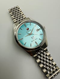 Image 3 of Rado Golden Horse Auto Men’s Watch Aqua Blue Dial Date Steel Bracelet Swiss Made