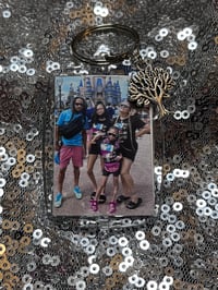 Image 2 of Back & front Photo Frame Custom keychains with charm of your choice 